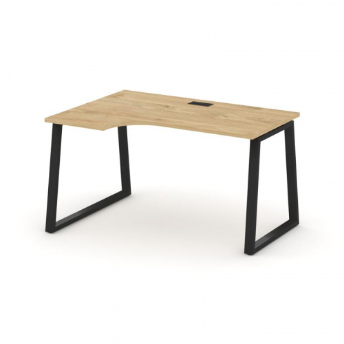 Style Project Стол рабочий эргоном. SN-6T1.SPA-022(L) Акация Лорка/Металл Антрацит/Заглушка Пластик