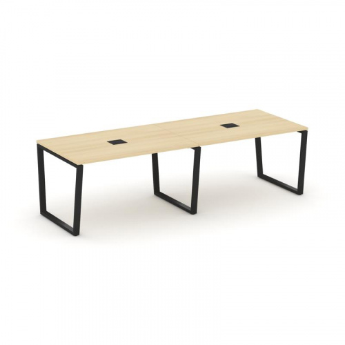 Style Project Стол переговорный SN-6T2.SPRG-012 Акация Лорка/Металл Антрацит/Заглушка Металл Антраци фото 9