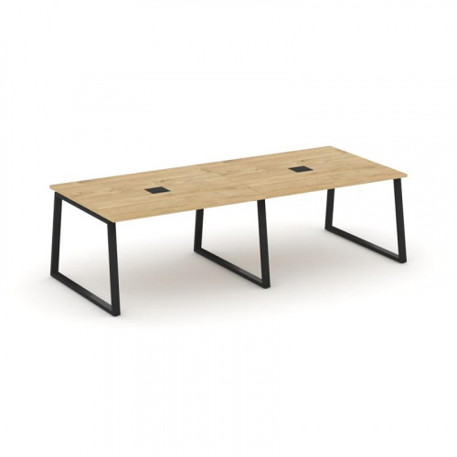 Style Project Стол переговорный SN-6T1.SPRG-043 Акация Лорка/Металл Антрацит/Заглушка Металл Антраци фото 2