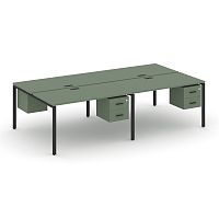 Бенч-система на 4 места с подвесными тумбами Concept CN.DRS-134