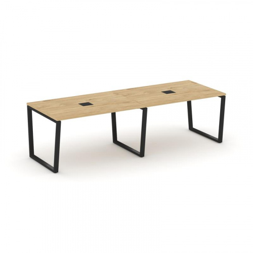 Style Project Стол переговорный SN-6T2.SPRG-012 Акация Лорка/Металл Антрацит/Заглушка Металл Антраци