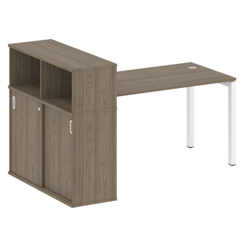 Стол офисный с шкафом-купе на П-обр. м/к Metal System Quattro 50БП.РС-СШК-3.3 фото 3