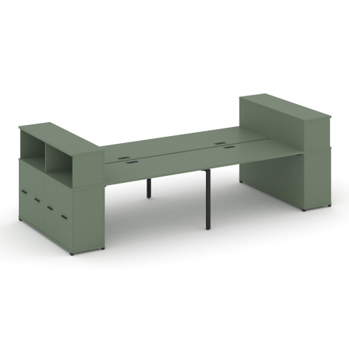 Бенч-система с опорными распашными шкафами Concept CN.DRS-269 Бенч-система с опорными распашными шкафами Concept CN.DRS-269