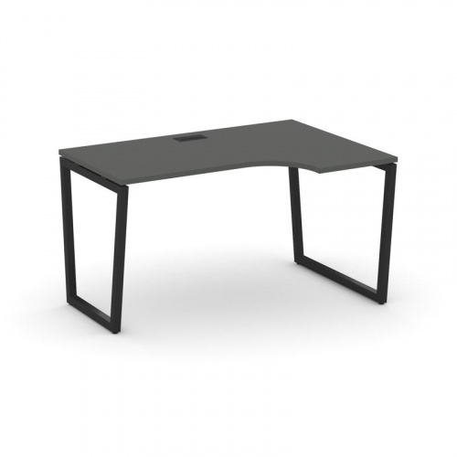 Style Project Стол рабочий эргоном. SN-4T2.SPA-011(R) Акация Лорка/Металл Антрацит/Заглушка Пластик фото 6