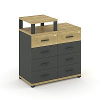 Тумба приставная c 8 ящиками и надставкой Concept CN.TSP-014 A