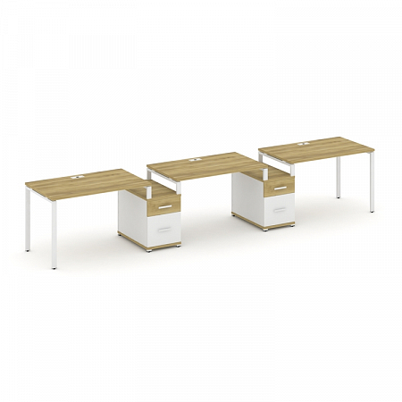 Бенч-система на 3 места с 2 опорными тумбами Concept CN.ORS-330