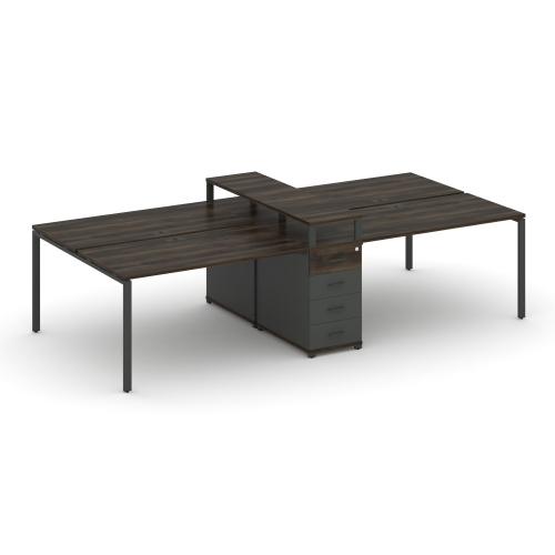 Бенч-система на 4 места с 1 опорной тумбой Concept CN.DRS-435 фото 3 Бенч-система на 4 места с 1 опорной тумбой Concept CN.DRS-435 фото 3