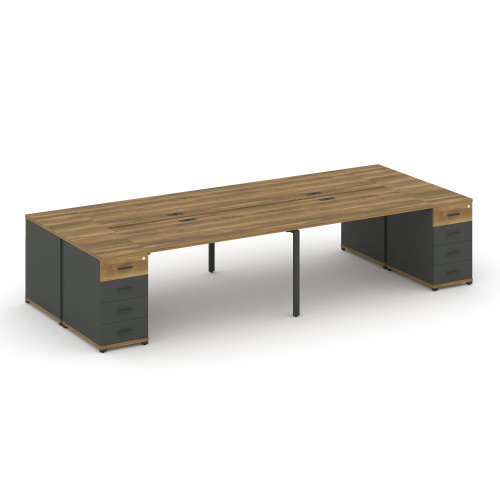 Бенч-система на 4 места с 2 опорными тумбами Concept CN.DRS-427