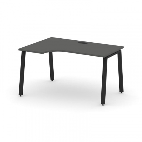 Style Project Стол рабочий эргоном. SN-6A.SPA-012(L) Антрацит/Металл Белый 1580*700/980*750 фото 6 Style Project Стол рабочий эргоном. SN-6A.SPA-012(L) Антрацит/Металл Белый 1580*700/980*750 фото 6