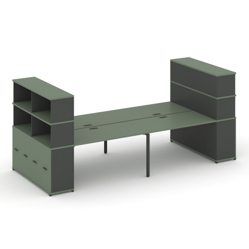 Бенч-система с опорными распашными шкафами Concept CN.DRS-276 фото 2 Бенч-система с опорными распашными шкафами Concept CN.DRS-276 фото 2