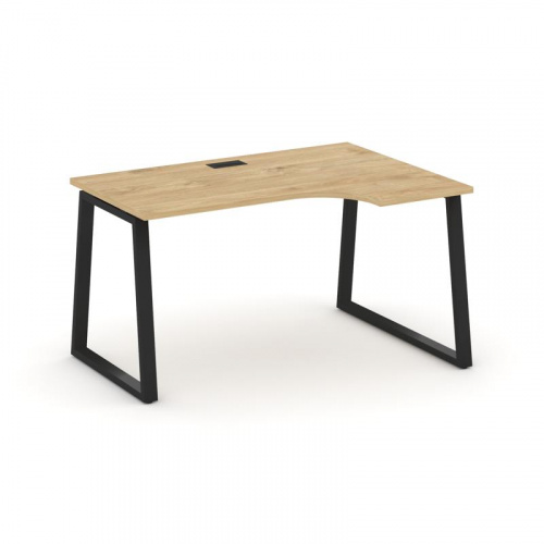 Style Project Стол рабочий эргоном. SN-6T1.SPA-012(R) Акация Лорка/Металл Антрацит/Заглушка Пластик