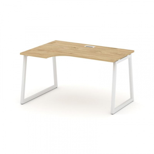 Style Project Стол рабочий эргоном. SN-4T1.SPA-012(L) Акация Лорка/Металл Антрацит/Заглушка Пластик фото 3