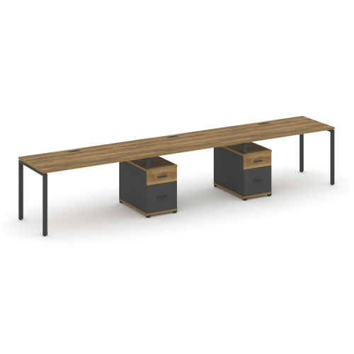 Бенч-система на 3 места с 2 опорными тумбами Concept CN.ORS-337