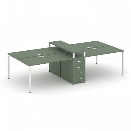 Бенч-система на 4 места с 1 опорной тумбой Concept CN.DRS-434