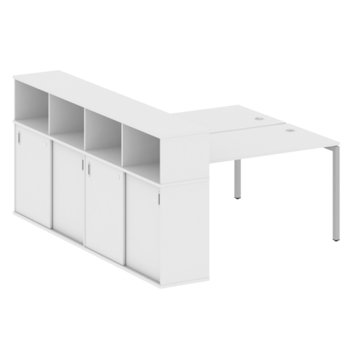 Бенч-система с шкафом-купе на П-обр. м/к Metal System Quattro 40БП.РС-СШК-4.3 фото 4 Бенч-система с шкафом-купе на П-обр. м/к Metal System Quattro 40БП.РС-СШК-4.3 фото 4