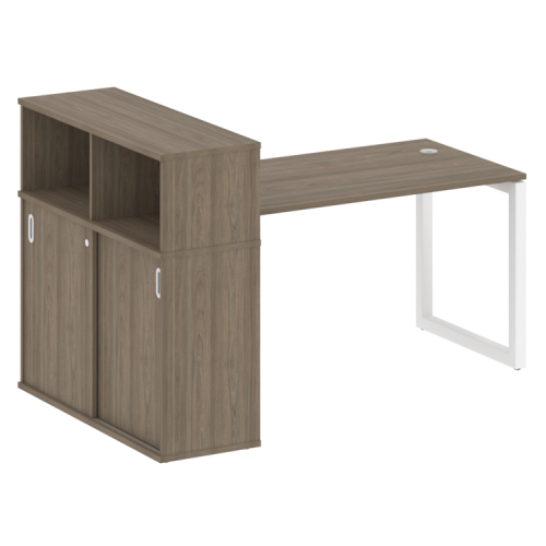 Стол офисный с шкафом-купе на О-обр. м/к Metal System Quattro 50БО.РС-СШК-3.3 фото 3 Стол офисный с шкафом-купе на О-обр. м/к Metal System Quattro 50БО.РС-СШК-3.3 фото 3