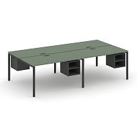 Бенч-система на 4 места с подвесными тумбами Concept CN.DRS-125