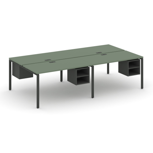 Бенч-система на 4 места с подвесными тумбами Concept CN.DRS-125 Бенч-система на 4 места с подвесными тумбами Concept CN.DRS-125