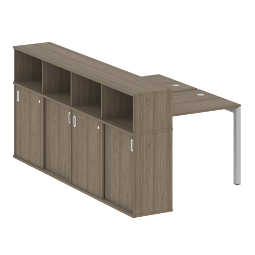 Бенч-система с шкафом-купе на П-обр. м/к Metal System Quattro 50БП.РС-СШК-4.1 фото 2 Бенч-система с шкафом-купе на П-обр. м/к Metal System Quattro 50БП.РС-СШК-4.1 фото 2