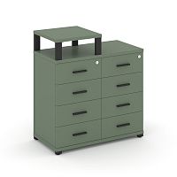 Тумба приставная c 8 ящиками и надставкой Concept CN.TSP-014 B