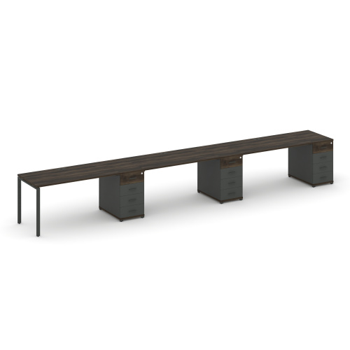 Бенч-система на 3 места с 3 опорными тумбами Concept CN.ORS-443 фото 3