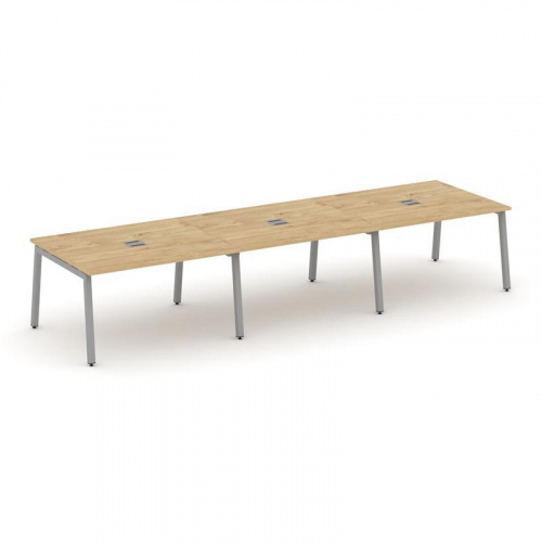 Style Project Стол переговорный SN-5A.SPRG-053 Тиквуд Светлый/Металл Белый 4410*1180*750 фото 11