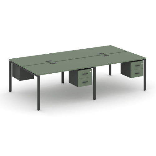 Бенч-система на 4 места с подвесными тумбами Concept CN.DRS-135 фото 2