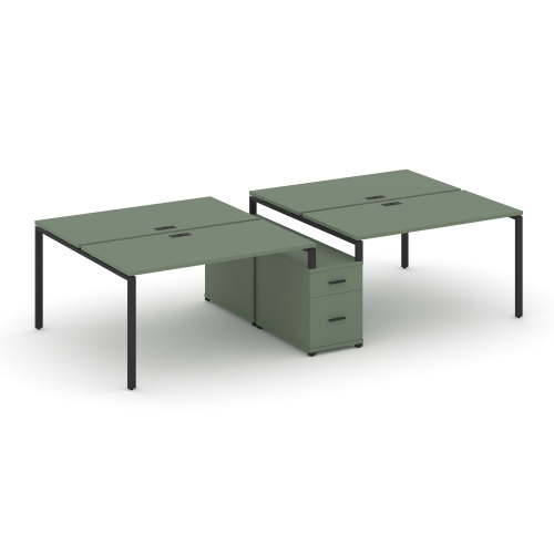 Бенч-система на 4 места с опорной тумбой Concept CN.DRS-314