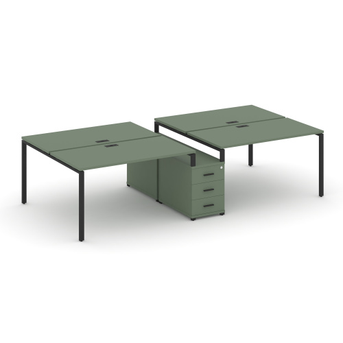 Бенч-система на 4 места с опорной тумбой Concept CN.DRS-309