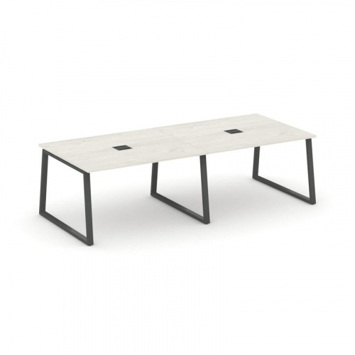 Style Project Стол переговорный SN-6T1.SPRG-043 Акация Лорка/Металл Антрацит/Заглушка Металл Антраци фото 24