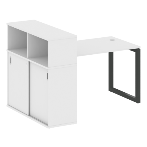 Стол офисный с шкафом-купе на О-обр. м/к Metal System Quattro 50БО.РС-СШК-3.2 фото 6 Стол офисный с шкафом-купе на О-обр. м/к Metal System Quattro 50БО.РС-СШК-3.2 фото 6