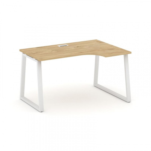 Style Project Стол рабочий эргоном. SN-6T1.SPA-012(R) Акация Лорка/Металл Антрацит/Заглушка Пластик фото 3