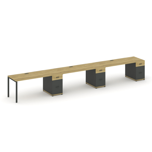 Бенч-система на 3 места с 3 опорными тумбами Concept CN.ORS-448 фото 4