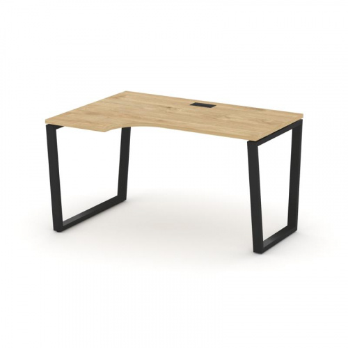 Style Project Стол рабочий эргоном. SN-6T2.SPA-001(L) Акация Лорка/Металл Антрацит/Заглушка Пластик