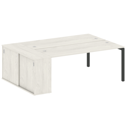 Бенч-система с шкафом-купе на П-обр. м/к Metal System Quattro 50БП.РС-СШК-1.5 фото 5