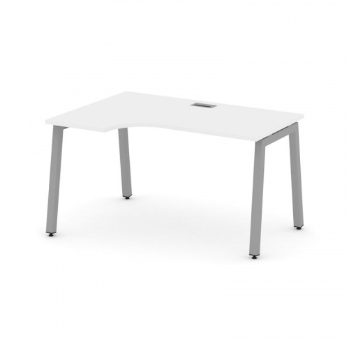 Style Project Стол рабочий эргоном. SN-5A.SPA-021(L) Дуб Табак/Металл Белый 1380*800/980*750 фото 3