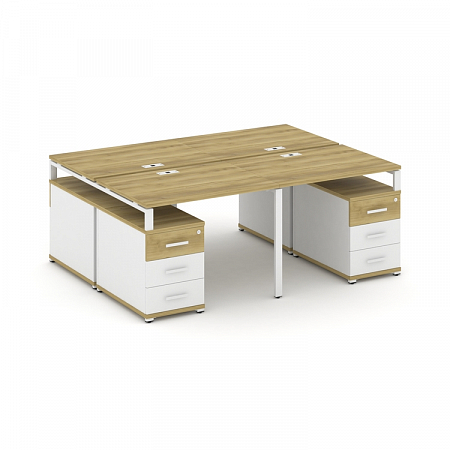 Бенч-система на 4 места с 2 опорными тумбами Concept CN.DRS-325