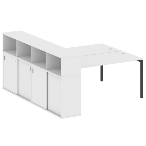 Бенч-система с шкафом-купе на П-обр. м/к Metal System Quattro 40БП.РС-СШК-4.4 фото 13