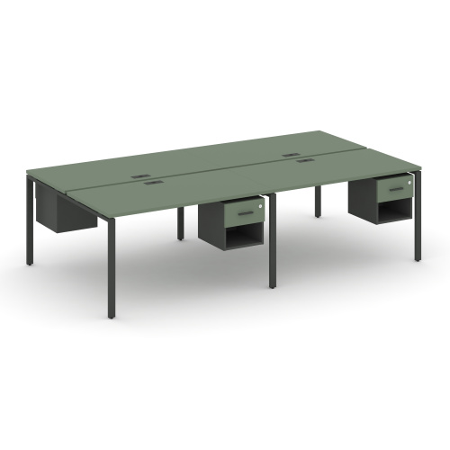 Бенч-система на 4 места с подвесными тумбами Concept CN.DRS-137 фото 2