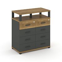 Тумба приставная c 8 ящиками и надставкой Concept CN.TSP-015 A