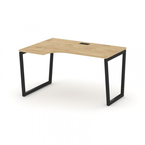Style Project Стол рабочий эргоном. SN-4T2.SPA-001(L) Акация Лорка/Металл Антрацит/Заглушка Пластик