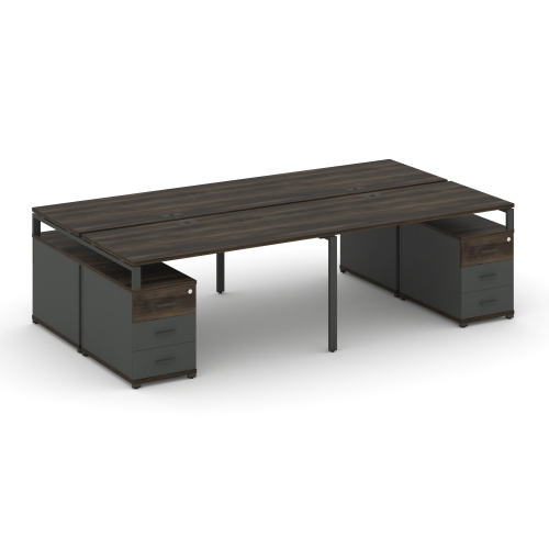 Бенч-система на 4 места с 2 опорными тумбами Concept CN.DRS-328 фото 3