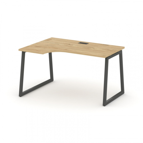 Style Project Стол рабочий эргоном. SN-4T1.SPA-012(L) Акация Лорка/Металл Антрацит/Заглушка Пластик фото 12