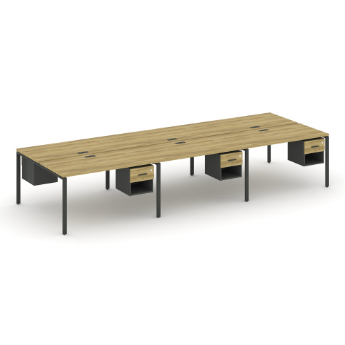 Бенч-система на 6 мест с подвесными тумбами Concept CN.DRS-160 фото 4