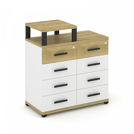 Тумба приставная c 8 ящиками и надставкой Concept CN.TSP-014 B