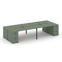 Бенч-система на 4 места с 2 опорными тумбами Concept CN.DRS-430