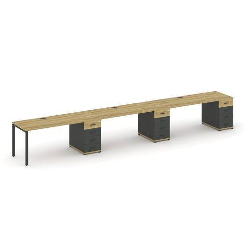 Бенч-система на 3 места с 3 опорными тумбами Concept CN.ORS-443 фото 4