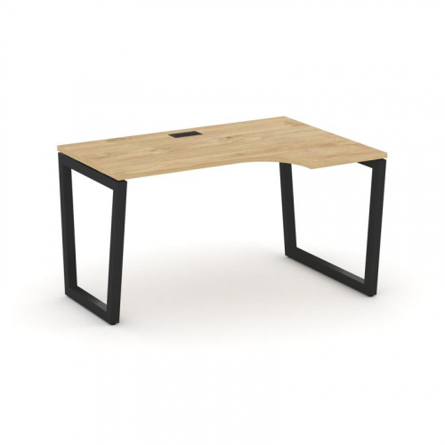 Style Project Стол рабочий эргоном. SN-5T2.SPA-001(R) Акация Лорка/Металл Антрацит/Заглушка Пластик