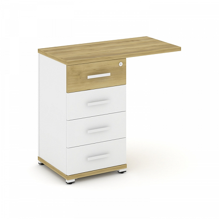 Тумба приставная с 4 ящикам Concept CN.TUS-001 W