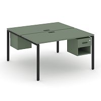 Бенч-система на 2 места с подвесными тумбами Concept CN.DRS-120